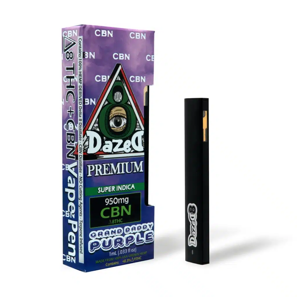 DazeD8 Granddaddy Purple CBN Delta 8 Disposable (1g)