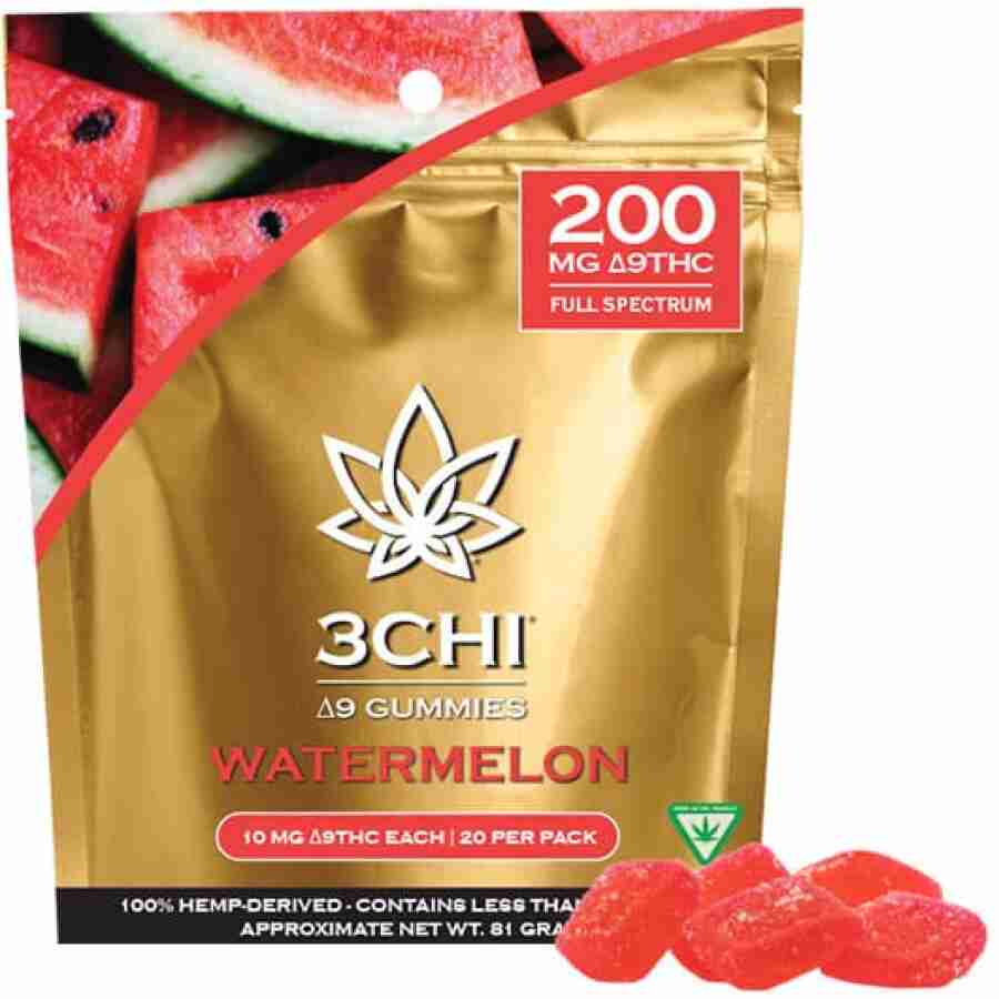 3Chi Delta 9 THC Gummies Watermelon 200mg 2 1