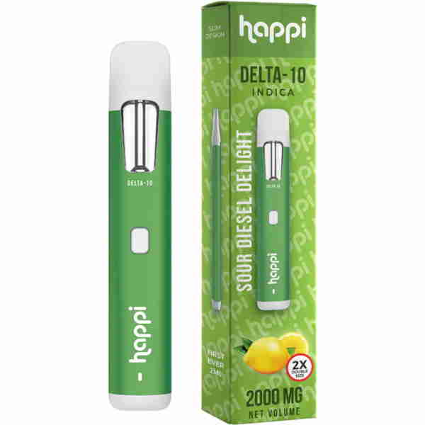 Happi Delta 10 Disposable Vape Pen 2 Grams Sour Diesel 