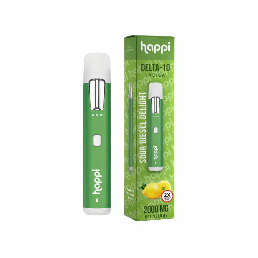 Happi Delta 10 Disposable Vape Pen 2 Grams Sour Diesel 
