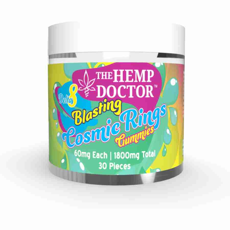 Hemp Doctor Blasting Cosmic Rings 60mg THC Edible Gummies (30 Pieces)