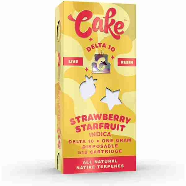 cake live resin delta 10 cartridge strawberry starfruit