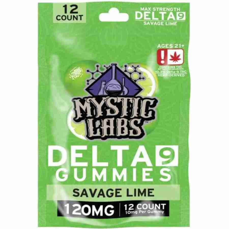 12ct delta 9 gummies lime front 1