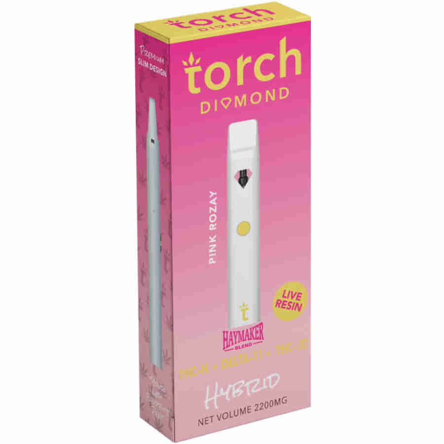 Torch Diamond Haymaker Blend THC HTHC JODelta 11 Disposable Pink Rozay