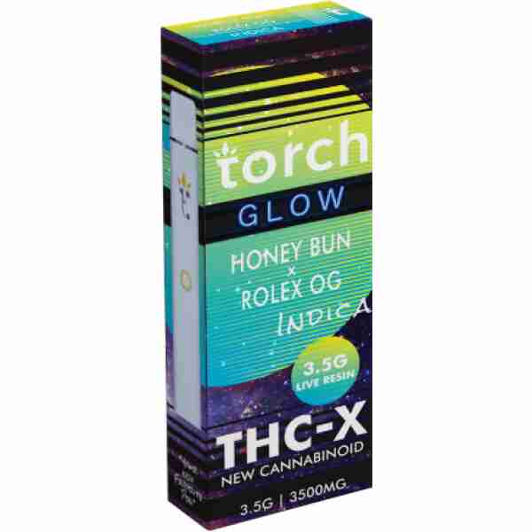 torch glow live resin 3g disposable honey bun rolex og