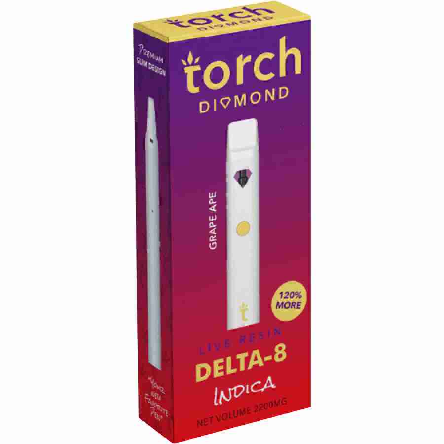 torch diamond delta 8 2.2 live resin disposable grape ape