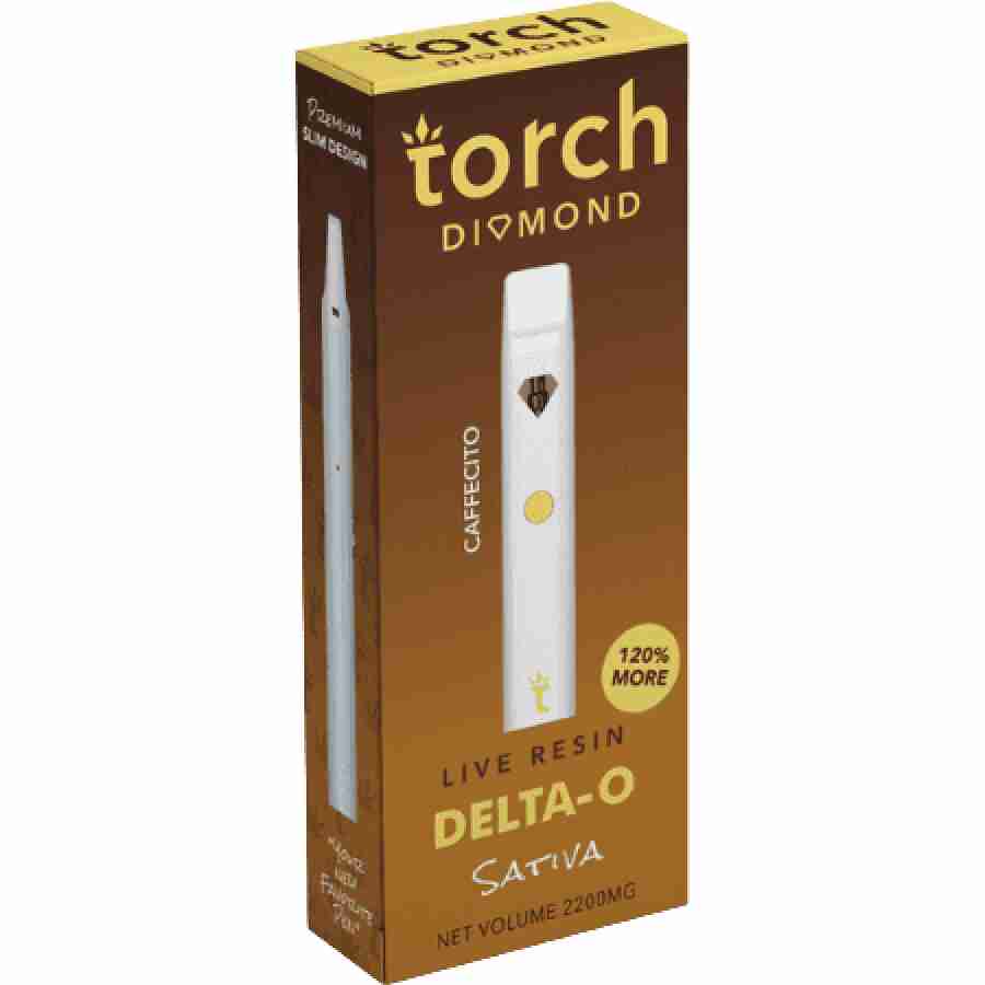 torch diamond delta O 2.2 live resin disposable caffecito