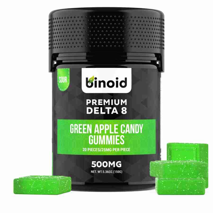 Delta 8 THC Gummies Green Apple Sour Candy Best Online Coupon Discount 1800x1800