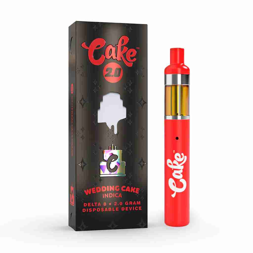 cake delta-8 thc disposable vape pen 2 grams wedding cake flavor