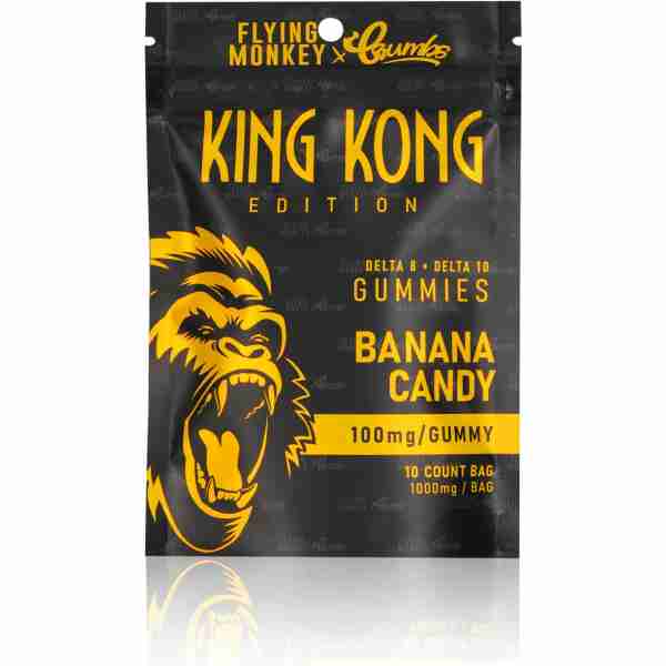 flying monkey crumbs king kong gummies d8 plus d10 1000mg banana candy min