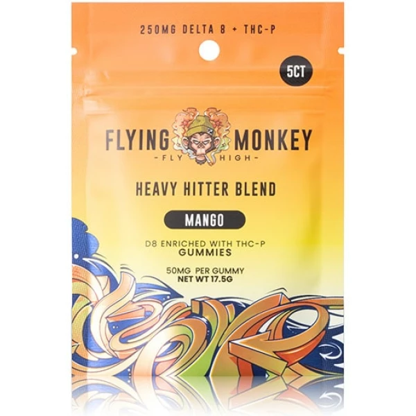 flying monkey heavy hitter gummies mango min