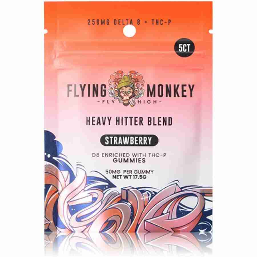 flying monkey heavy hitter gummies strawberry min