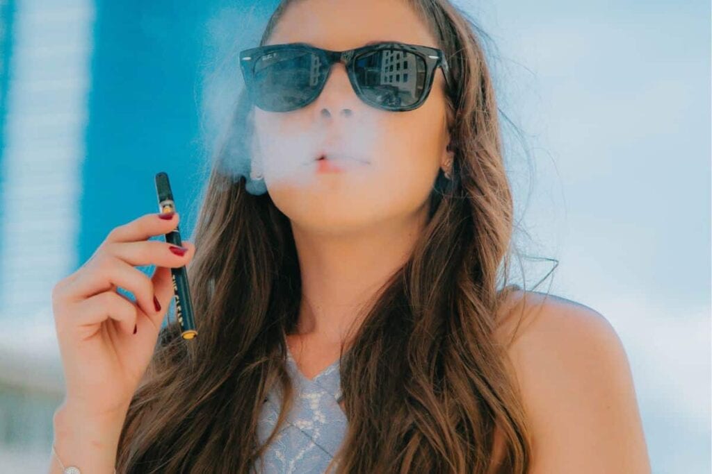 woman vaping