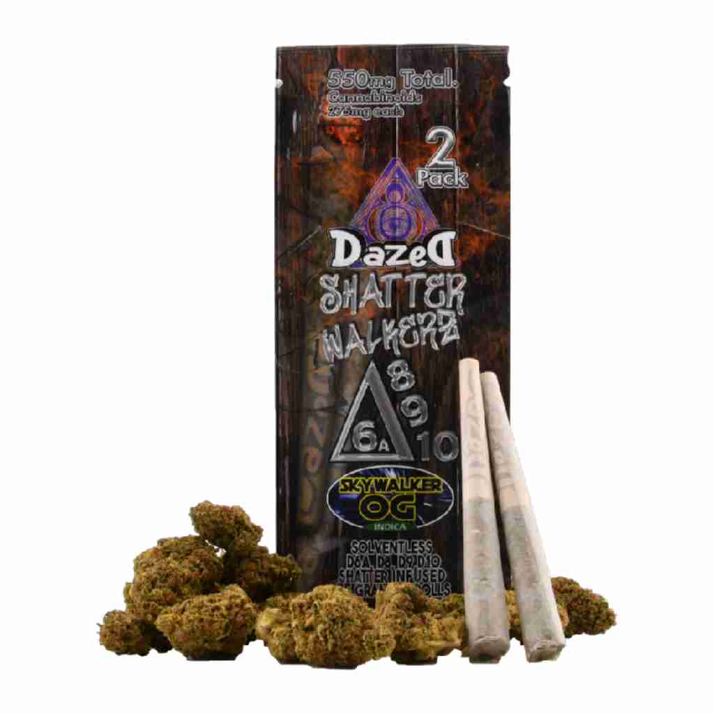 DazeD8 Shatterwalkerz 2-Pack Pre-Rolls (1.5g) - Skywalker OG