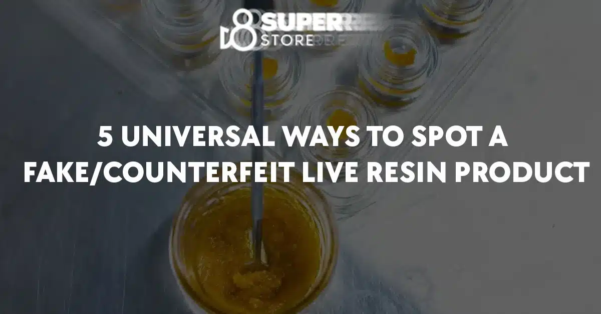 5 universal ways to spot a fake counterfeit delta-8 THC live resin product.