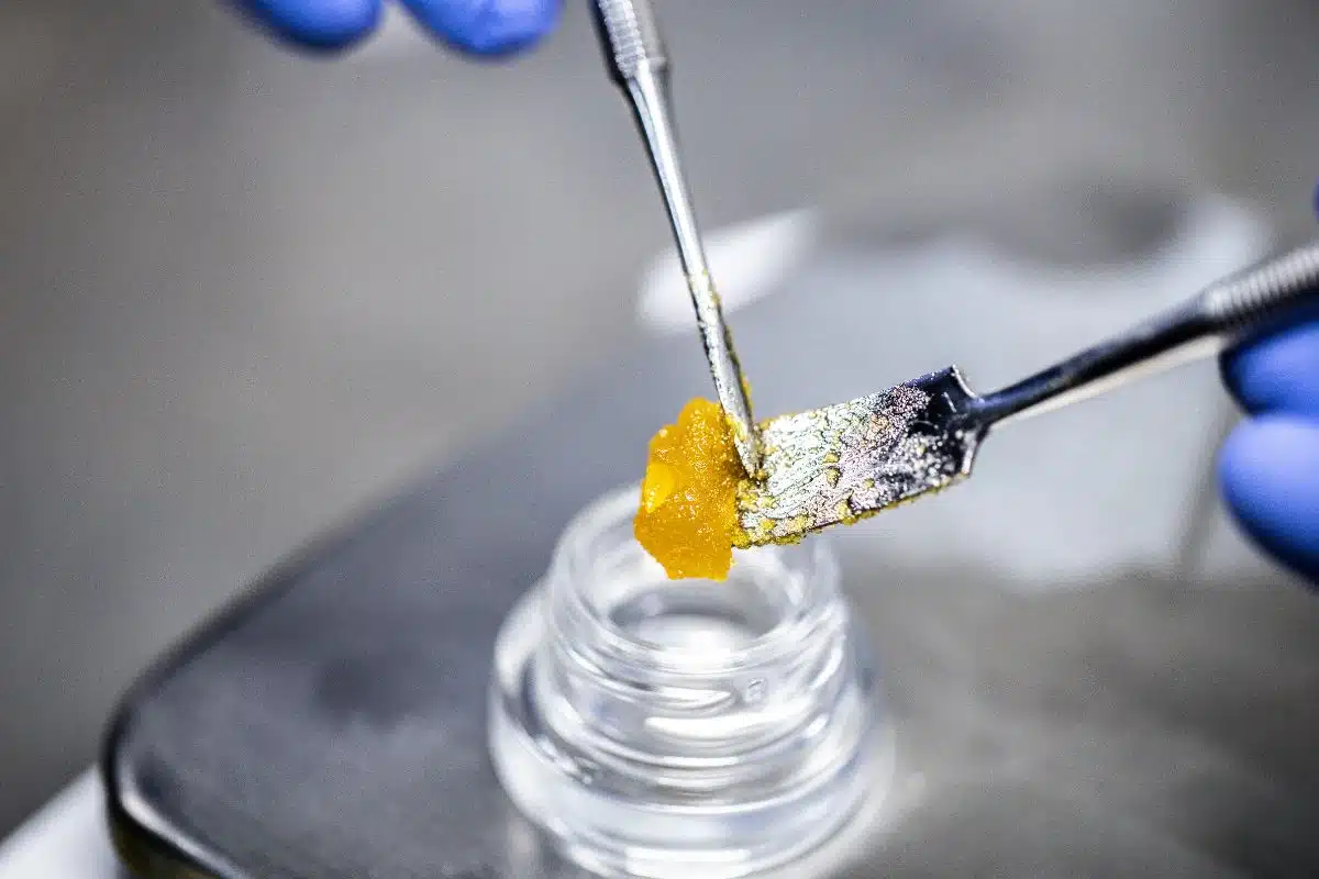 Live resin being tested in the laboratory.