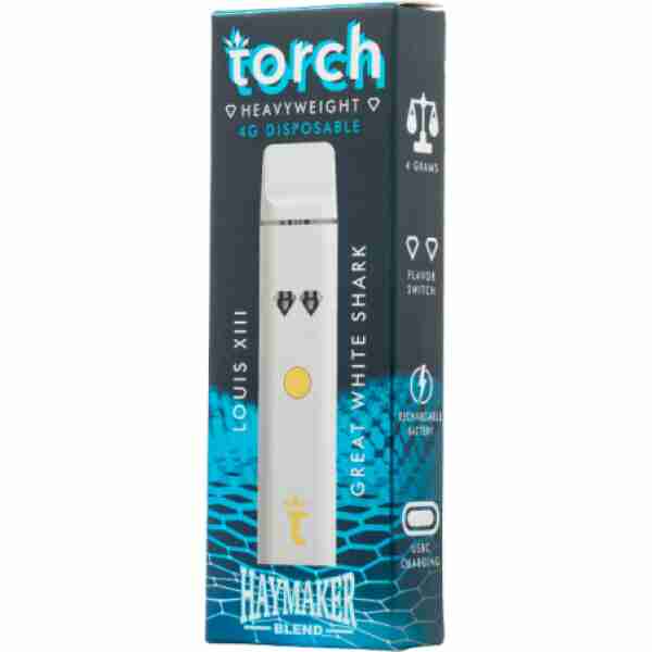 Torch Heavyweight haymaker disposable 4g louis xiii x great white shark