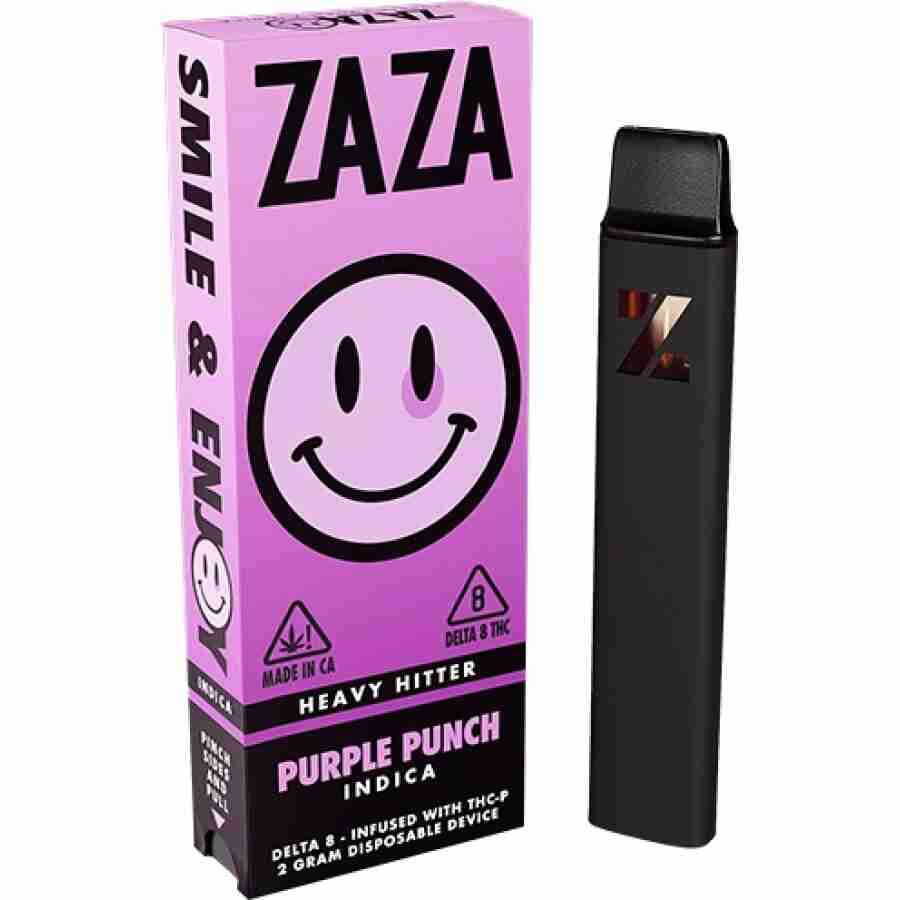 zaza 2g disposable heavy hitter d8 thcp purple punch
