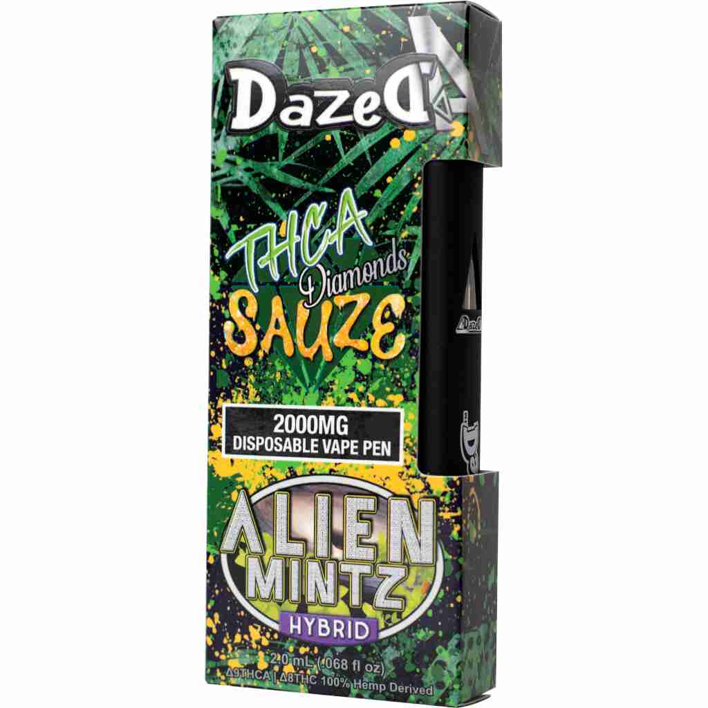 DazedA THCa Diamonds Sauze Disposable Vape Pens 2gAlien Mintz