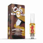 Cake Delta 10 510 Cartridges 2.0g with Gorilla Glue flavor, available in a convenient 10ml eliquid size.
