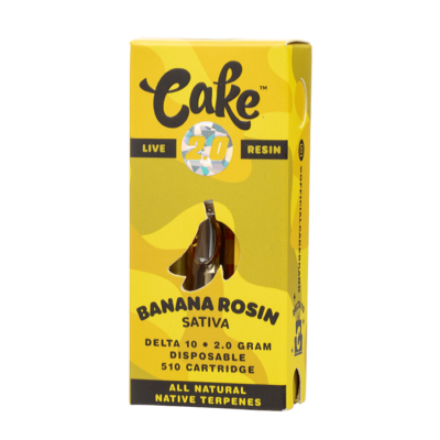 cake delta 10 510 live resin cartridge 2g banana rosin