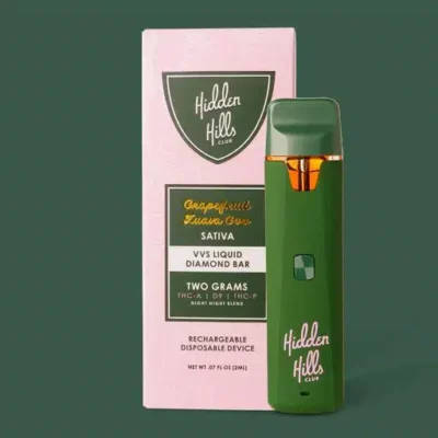 hidden hills club vvs diamonds night blend disposable grapefruit zuava goo