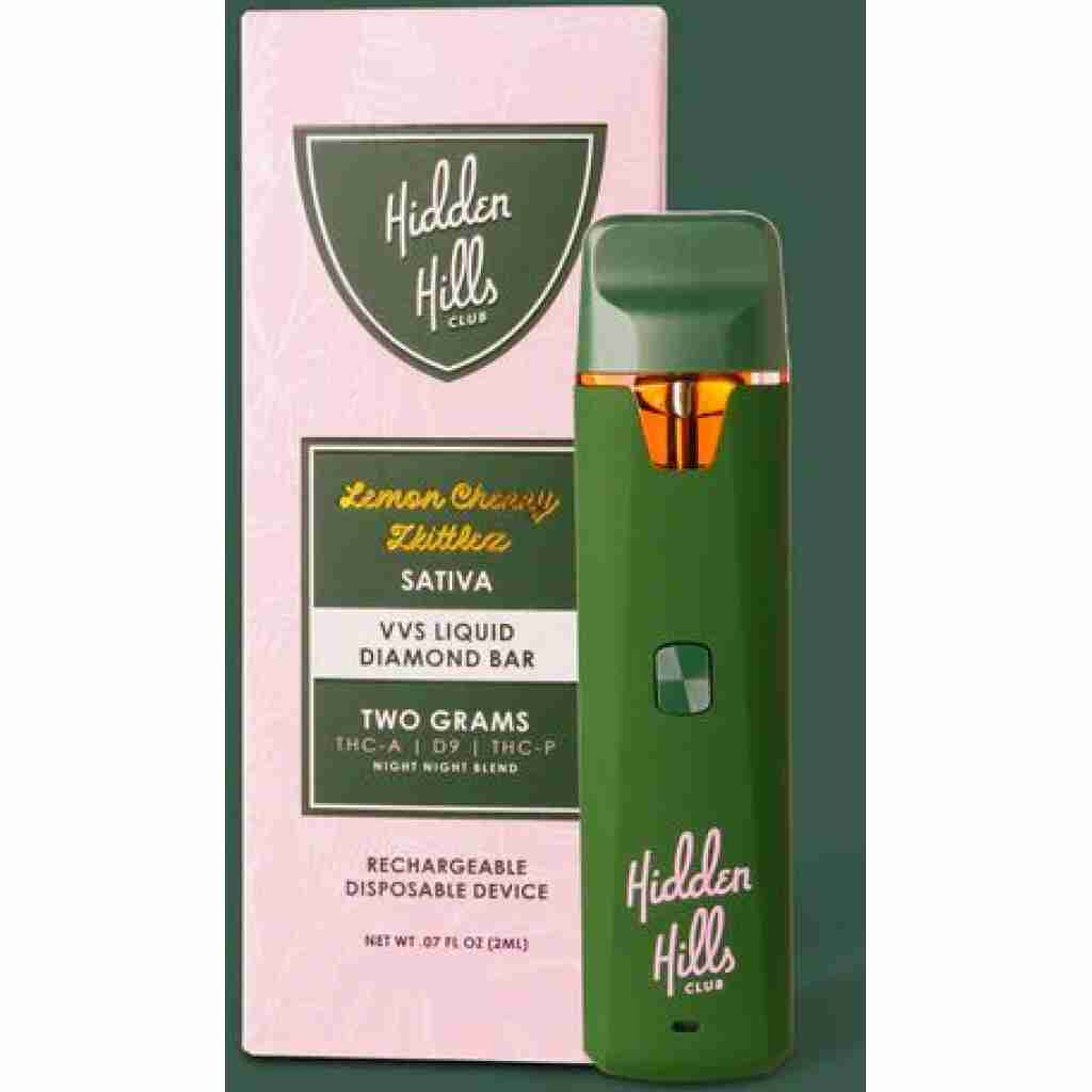 hidden hills club vvs diamonds night blend disposable lemon cherry zkittles