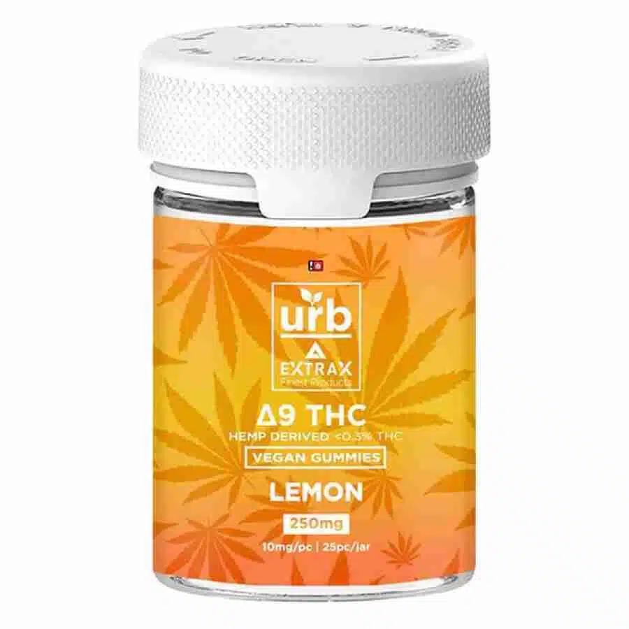 urb delta 9 thc gummies vegan 250mg lemon