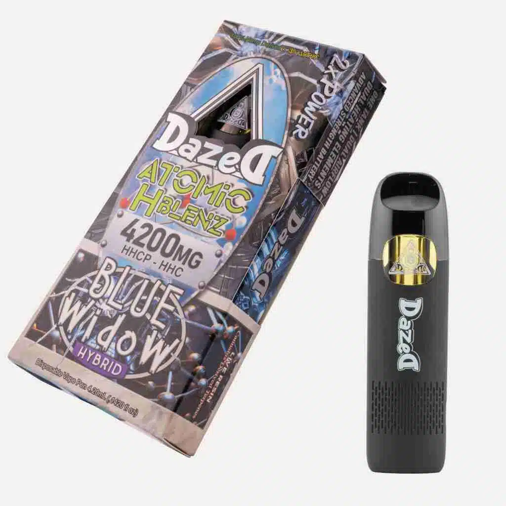 Dazed8 Nimbuz Atomic H Blenz Disposable Vape Pens 4.20g Blue Widow