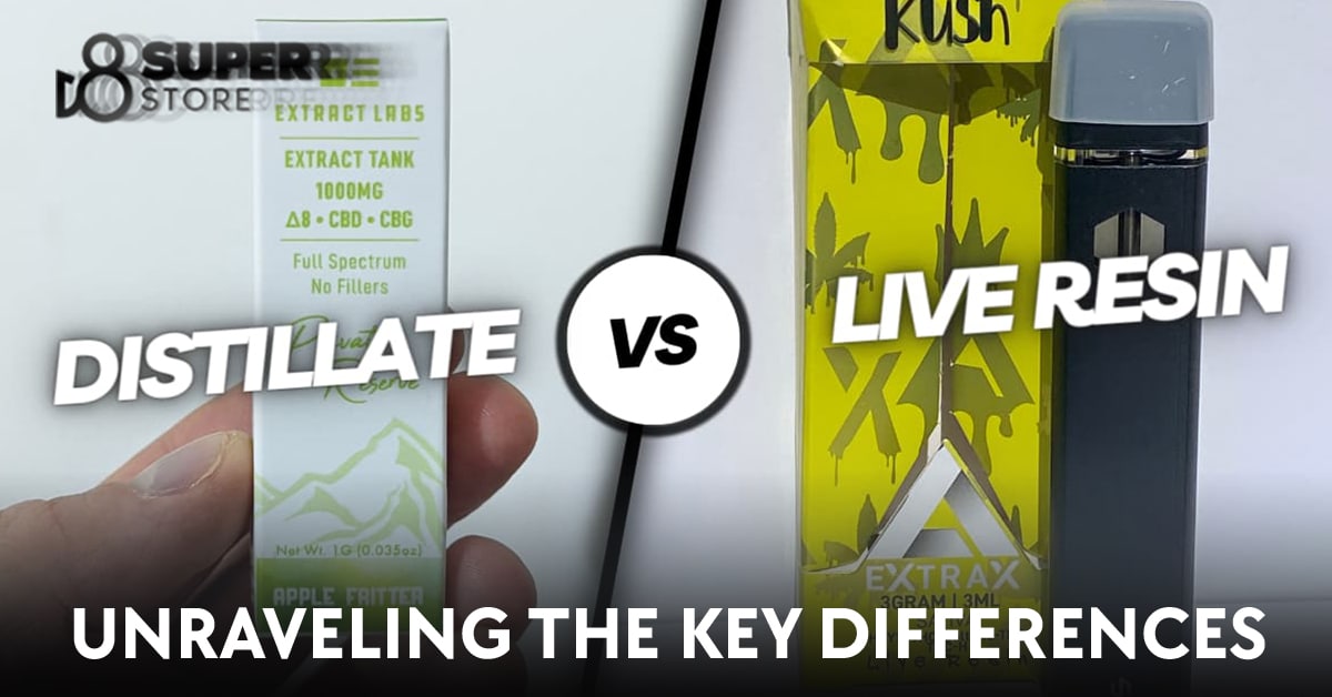 Live resin vs distillate - revealing the key differences between distillate and live resin carts.