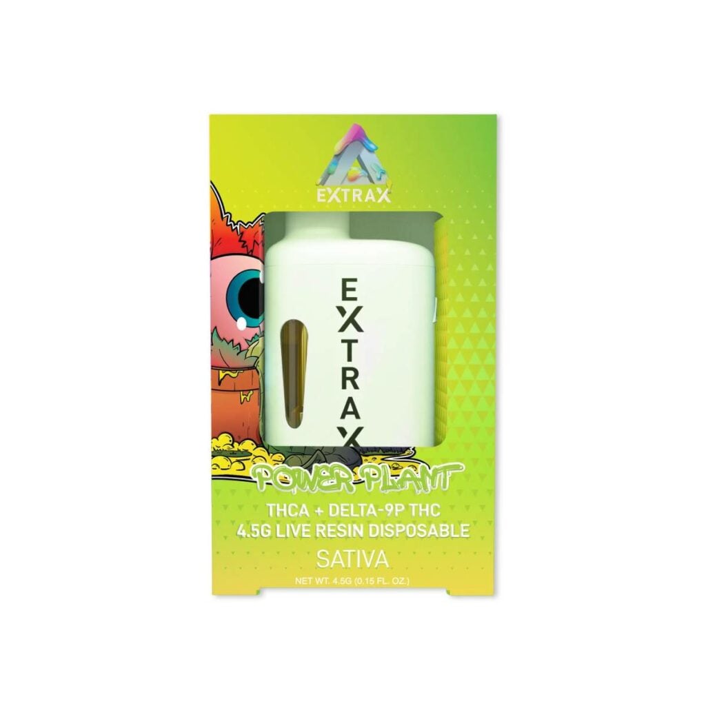 Delta Extrax Adios Blend THCa Disposable Vape Pens 4.5g Power Plant