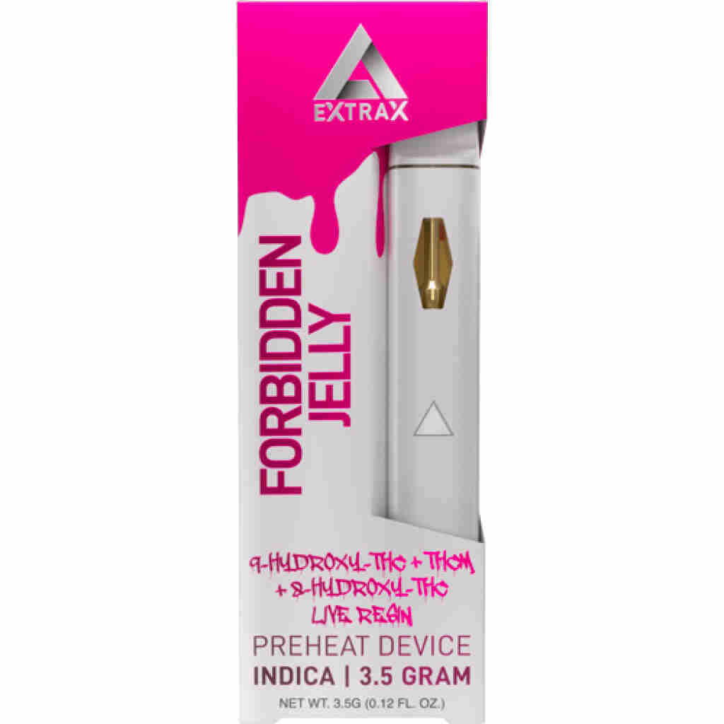 delta extrax splats disposable vape forbidden jelly