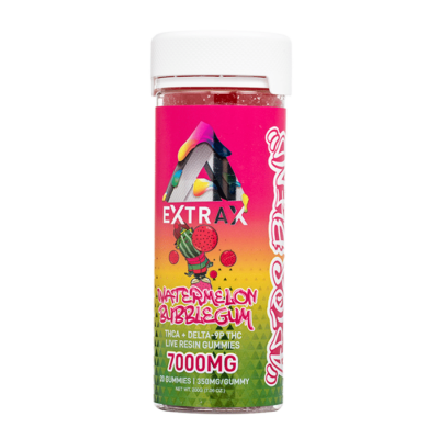 delta extrax adios blend gummies 7000mg watermelon bubblegum