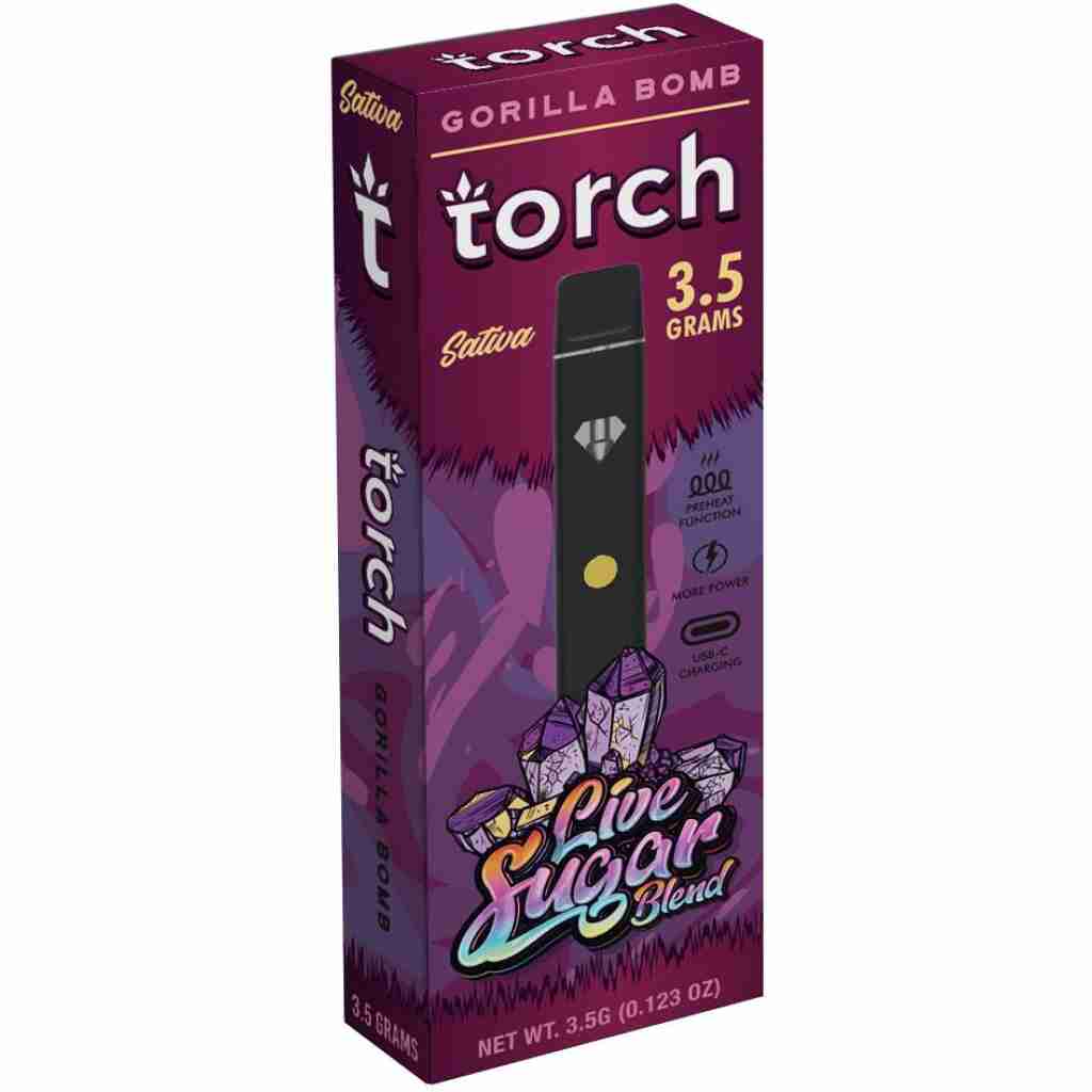 Torch Live Sugar Blend Disposable Vape 3.5g Gorilla Bomb