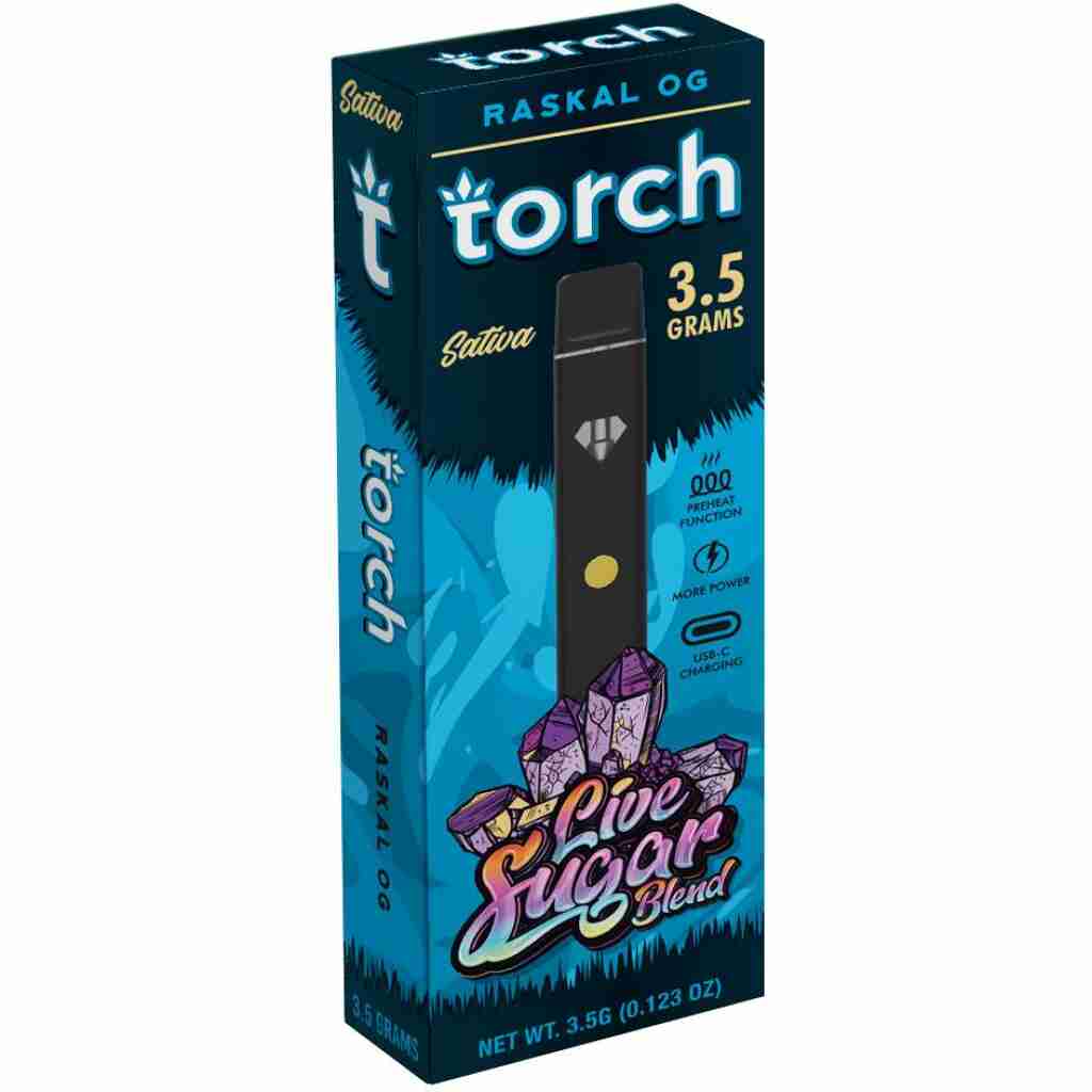 Torch Live Sugar Blend Disposable Vape 3.5g Raskal OG