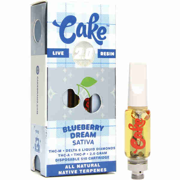 Cake TKO 510 Cartridges (2g) blueberry dream e-liquid.