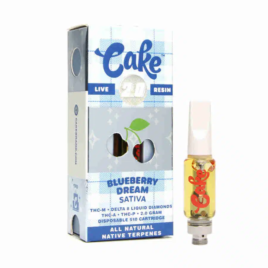 Cake TKO 510 Cartridges (2g) blueberry dream e-liquid.