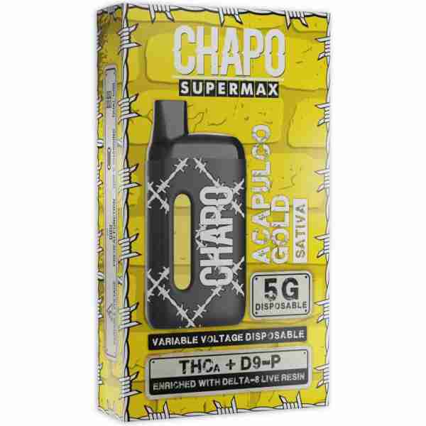 The packaging for the Chapo Extrax Supermax Blend Disposables (5g).