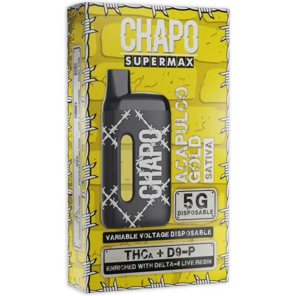 The packaging for the Chapo Extrax Supermax Blend Disposables (5g).
