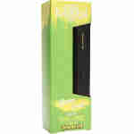 A black and yellow box with a black and yellow Exodus Zooted Zeries Loud Resin Disposable Vape Pen (3.5g) e-cig.