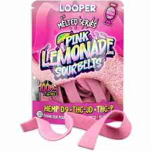 A package of Looper Melted Series Sour Belts | 10pc squiggles.