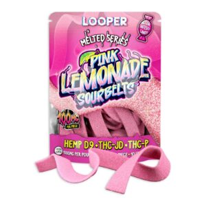 A package of Looper Melted Series Sour Belts | 10pc squiggles.