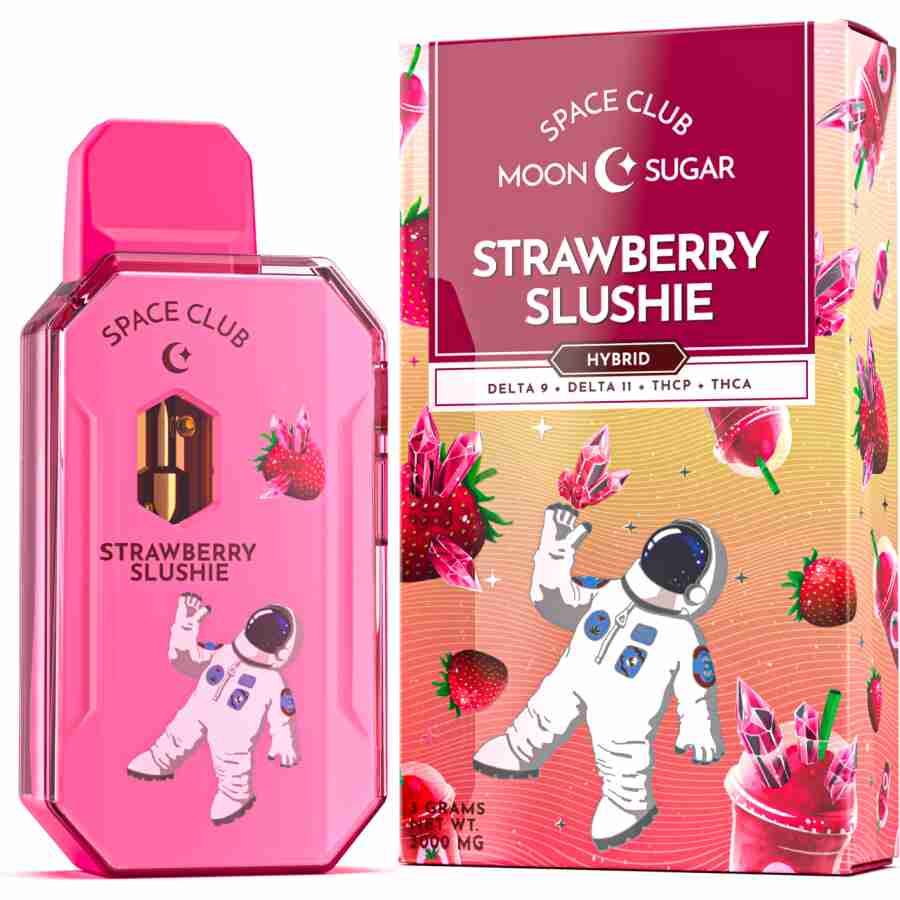 Strawberry slushe by Space Gods Moon Sugar Preheat Disposables (3g).