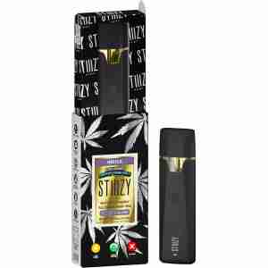 A package of STIIIZY Exclusive: AIO X-Blend Disposable Vape Pens (2g) with a black box.
