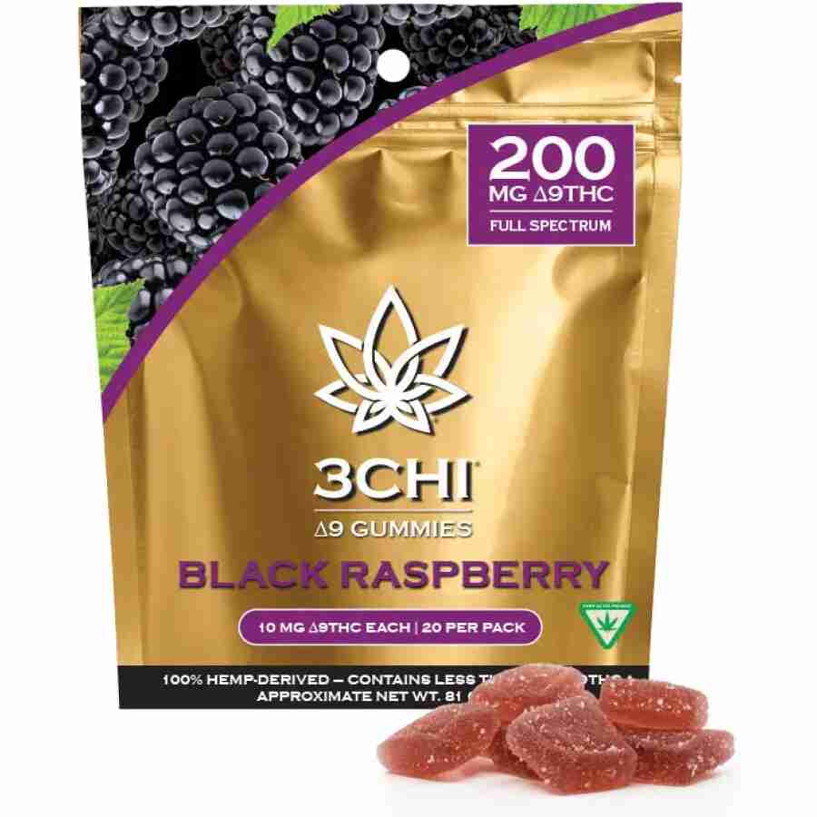 3CHI Delta-9 THC Gummies 200mg in a pack of 20pcs.