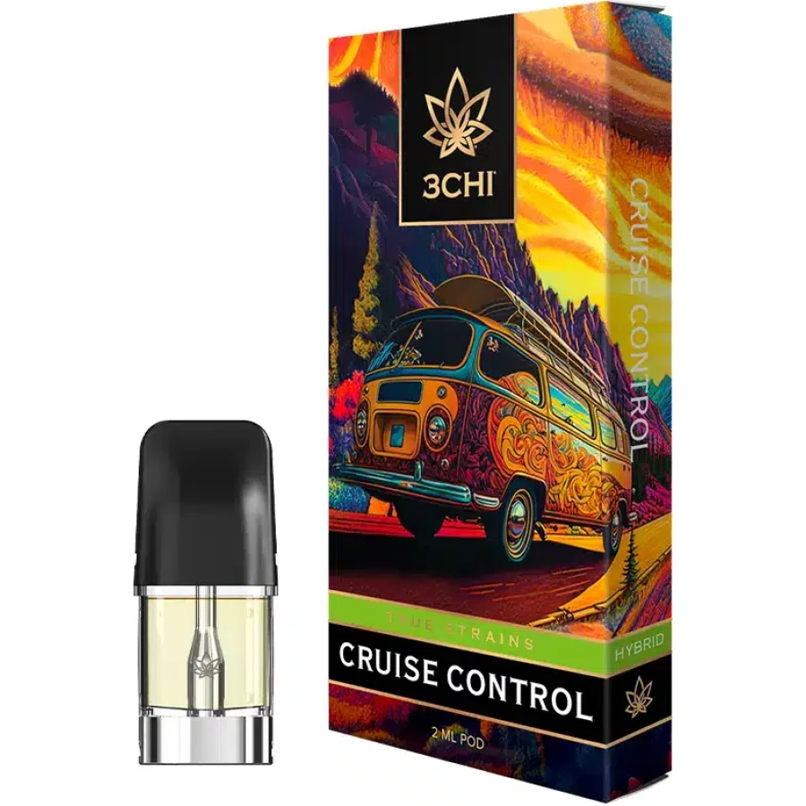 3CHI Kyle Kush THC Disposable Vapes with cruise control and 10ml e-liquid.