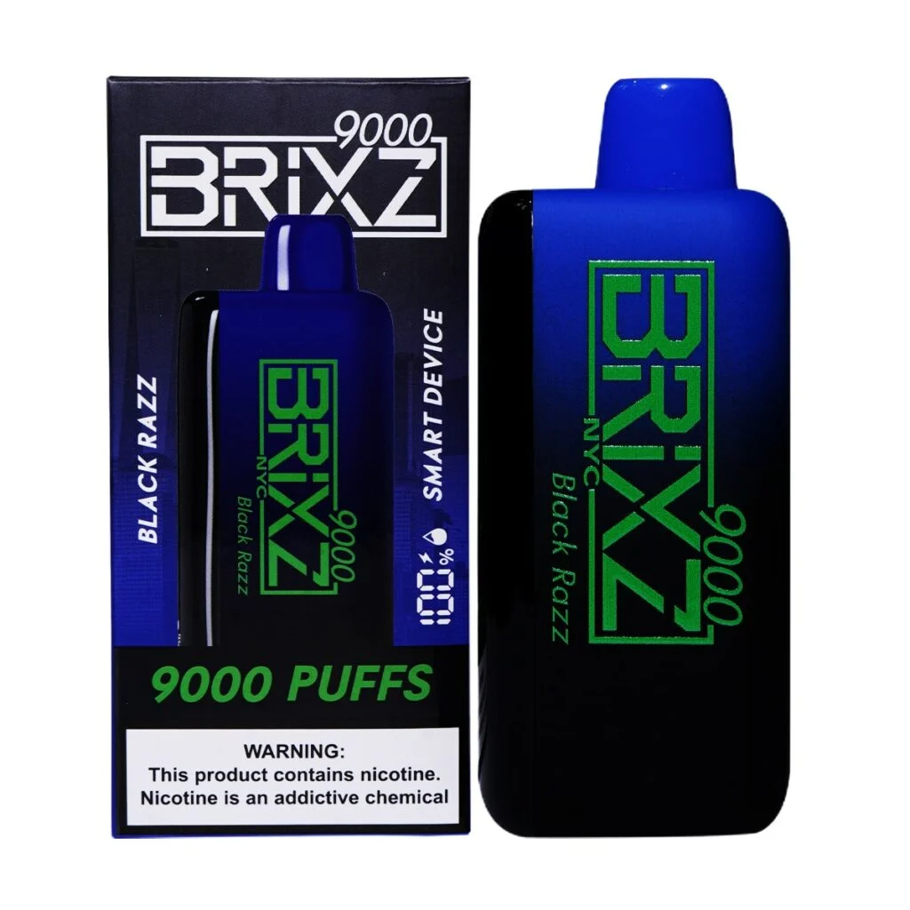 Brixz 9000 Puff Nicotine Disposable Vape - Black Razz