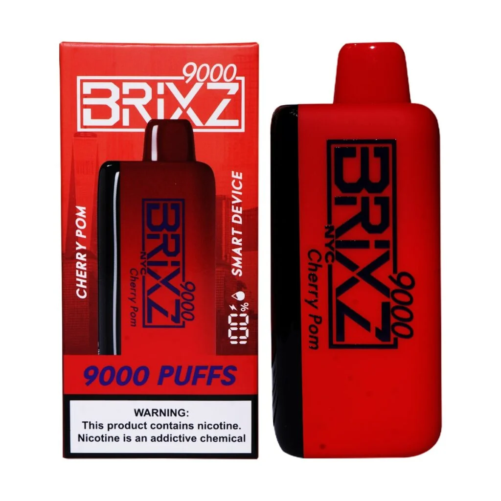 Brixz 9000 Puff Nicotine Disposable Vape - Cherry POM