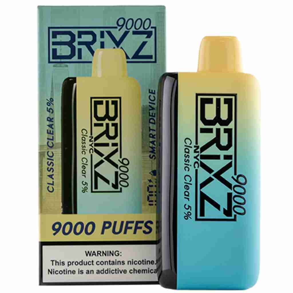 Brixz 9000 Puff Nicotine Disposable Vape - Classic Clear 5%