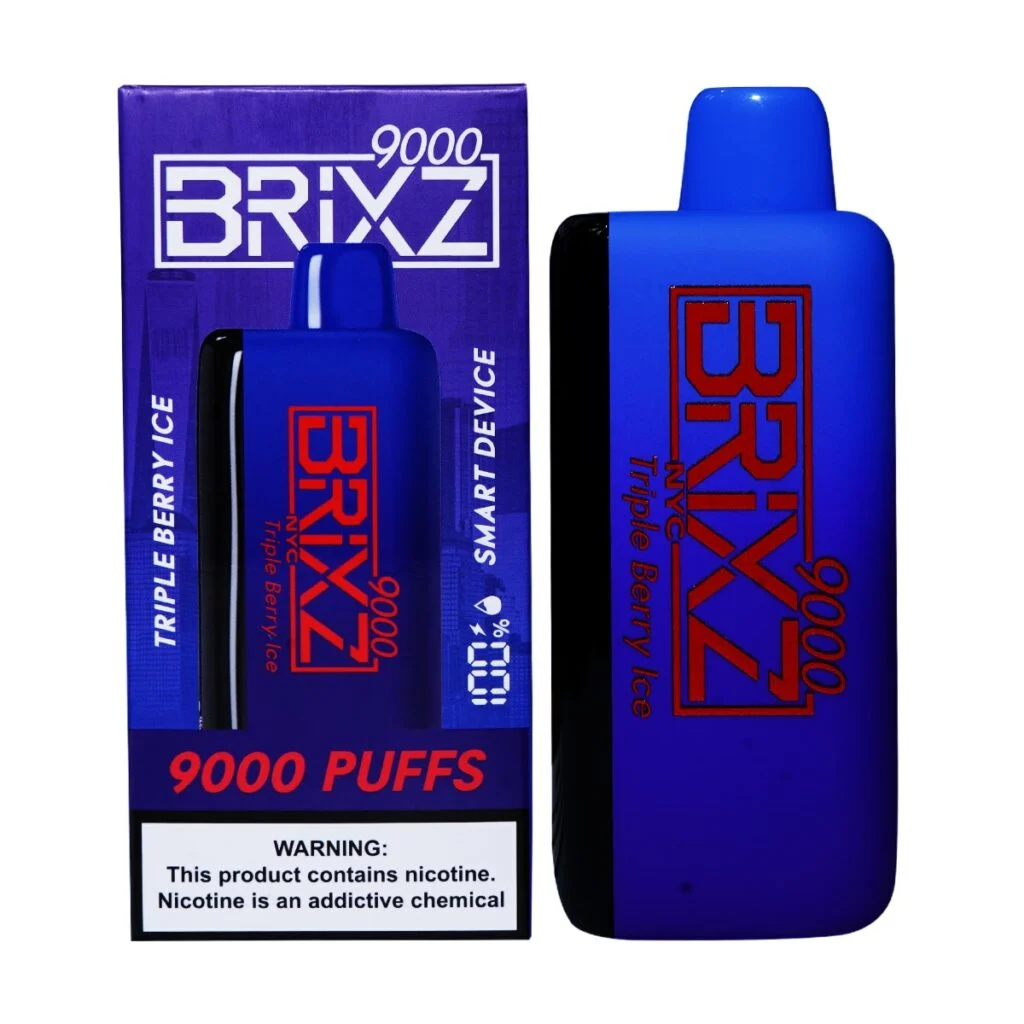 Brixz 9000 Puff Nicotine Disposable Vape - Triple Berry Ice